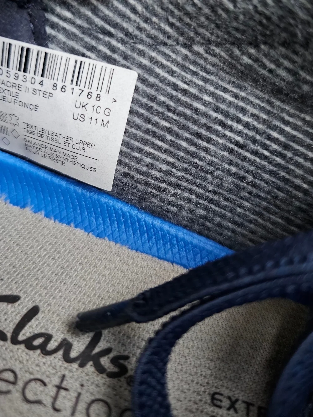 Clarks Men's Navy Quilted Casual Shoe